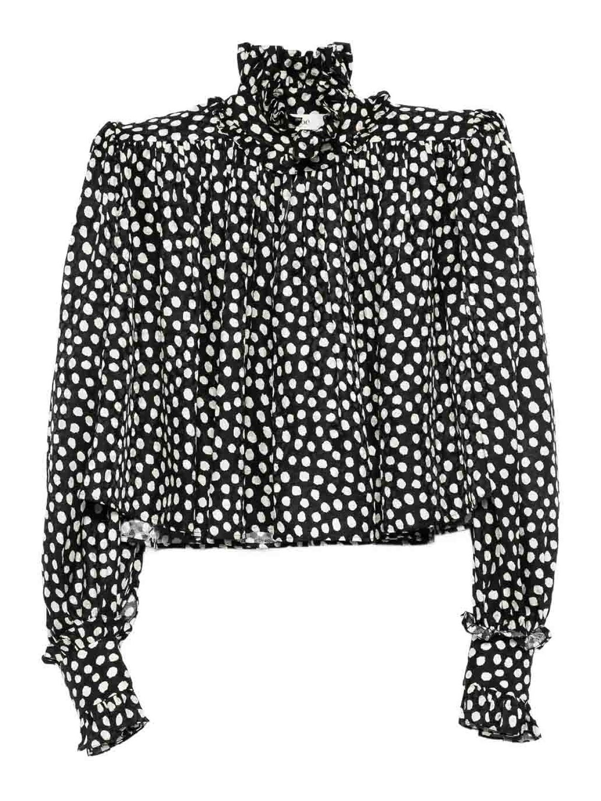 Polka Cropped Blouse