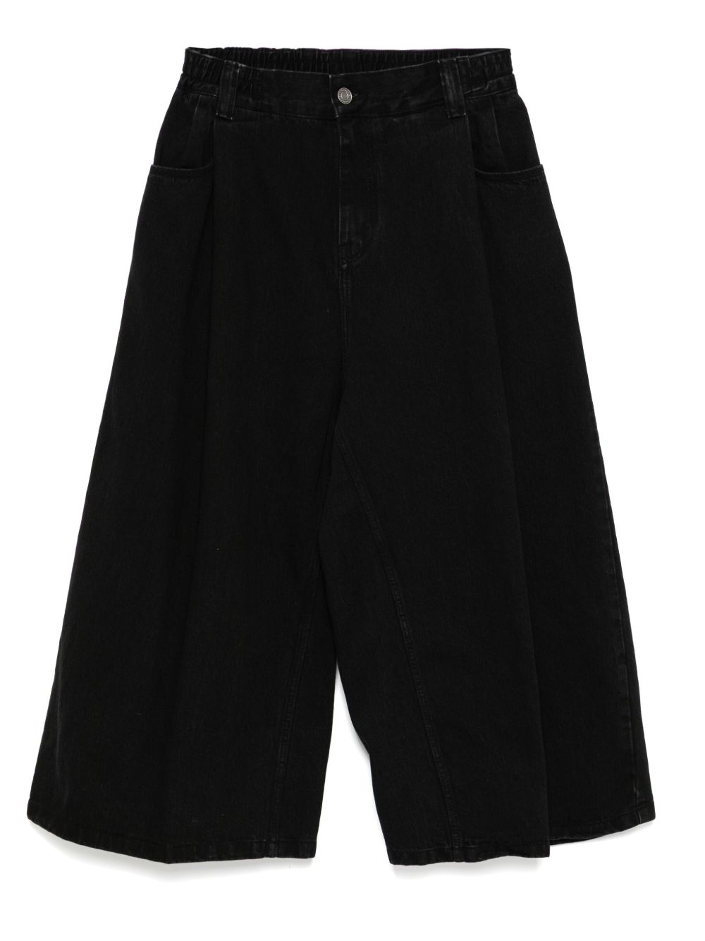 SONGZIO structured crop wide denim - Black