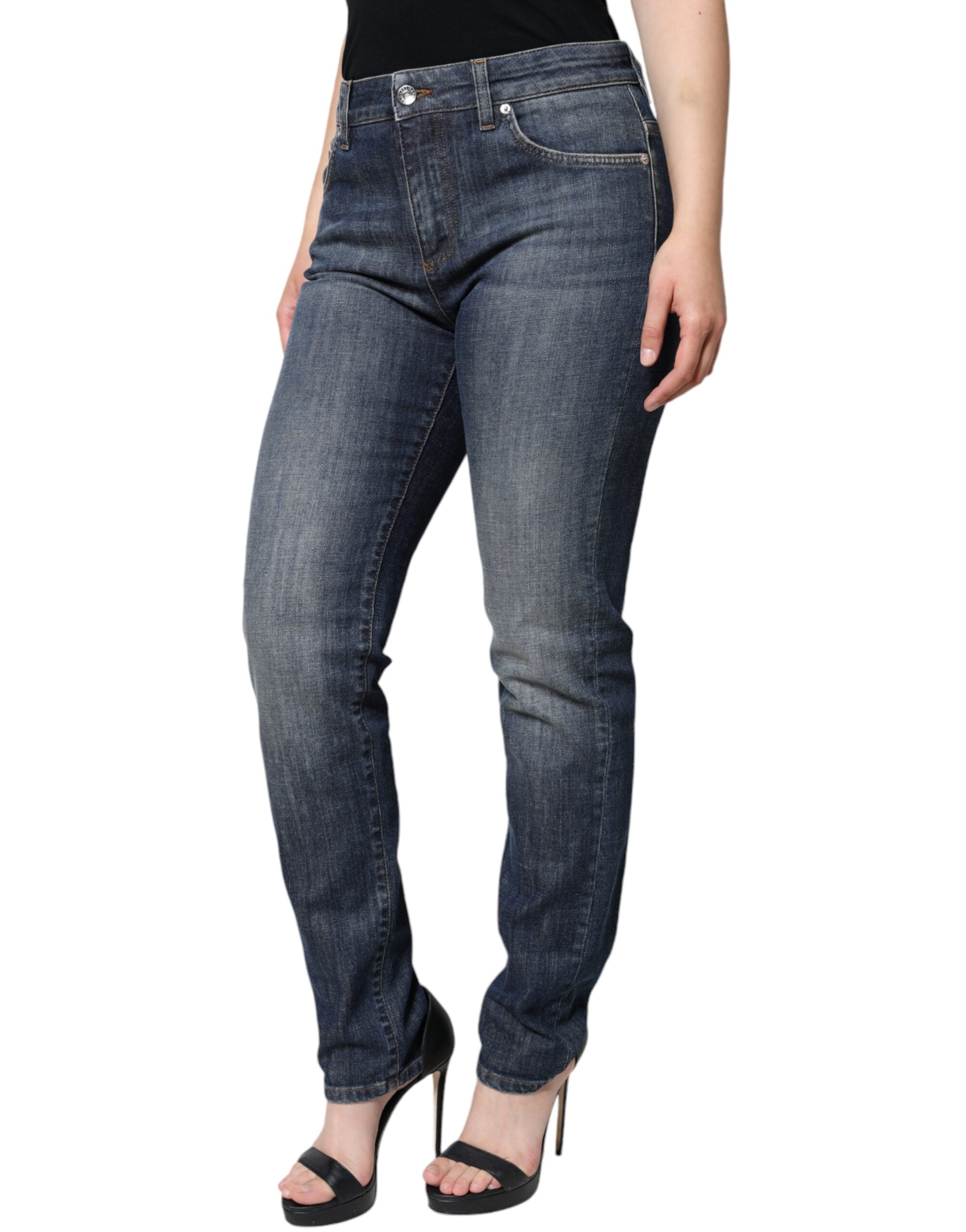 Cotton Stretch Denim Jeans — Blue