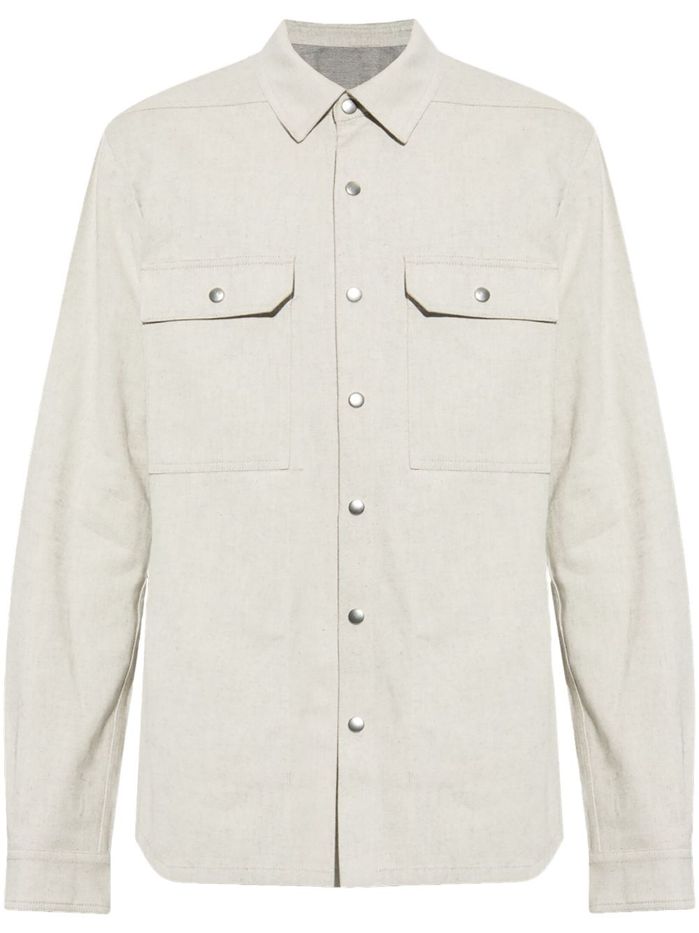 Flap-pocket shirt jacket - Neutrals