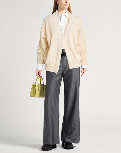 Woman Cardigan Ivory Size 4 Wool, Cashmere