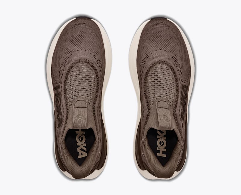 HOKA Men's Skyward Laceless Shoes in Cliff Grey/Cast Iron
