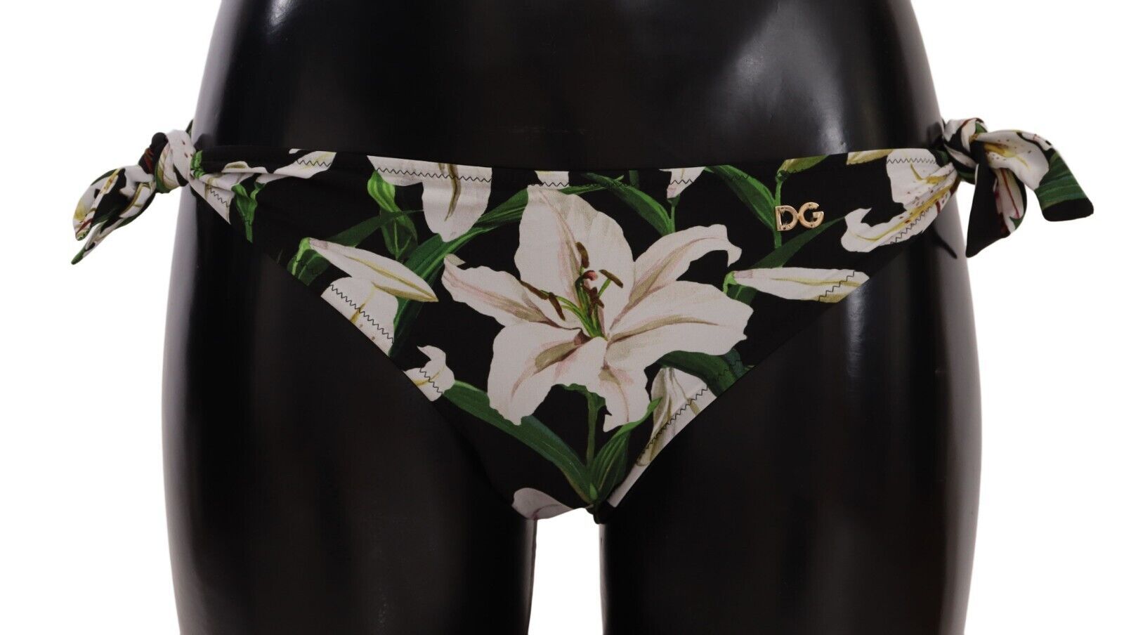 Lily Print Bikini Bottom — Black