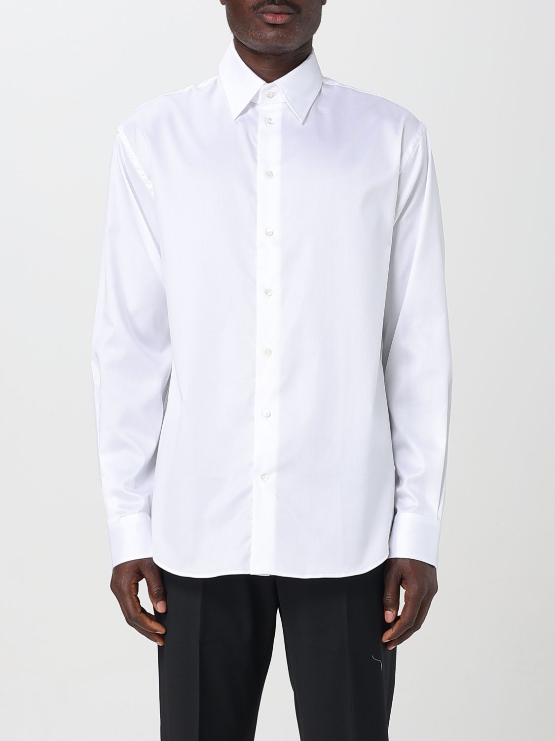 Long-sleeve poplin shirt - Black