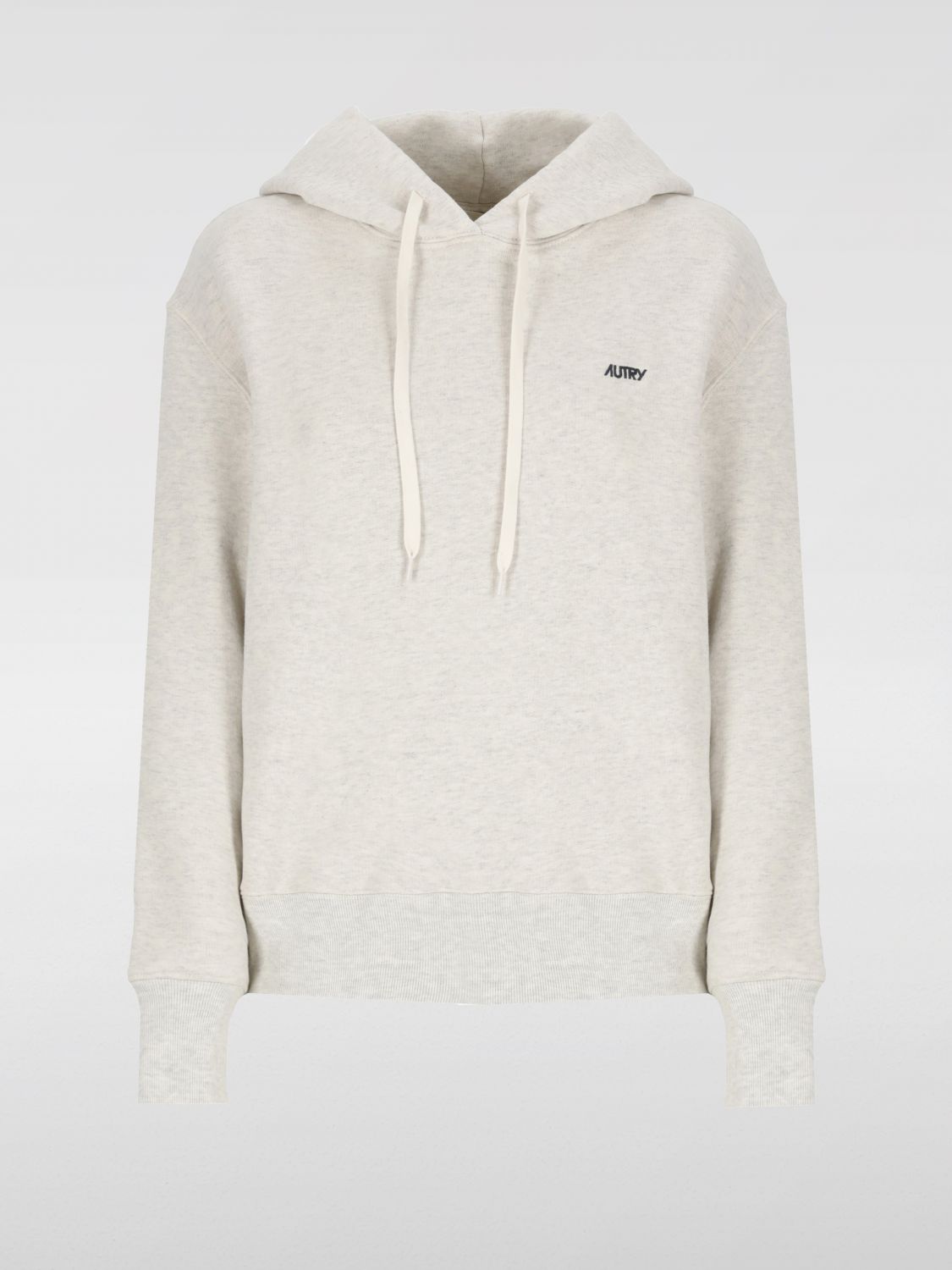 Logo-embroidered hoodie - Neutrals