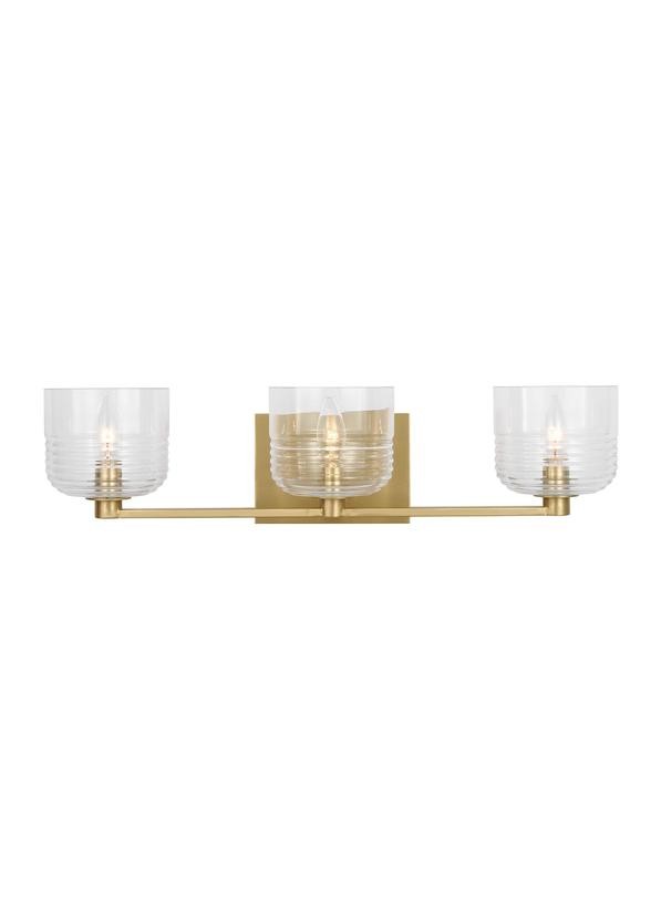 Satin Brass Bathroom Vanity Light from the Lochdale Collection