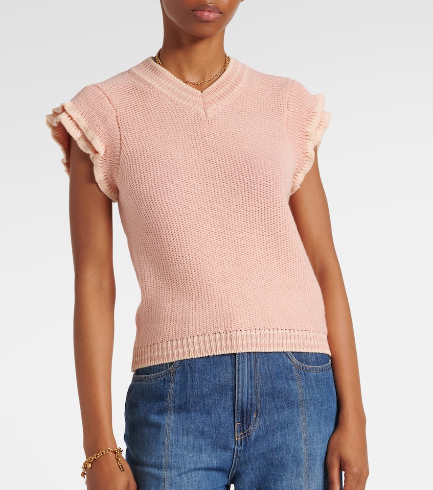 Chloé Ruffled wool top
