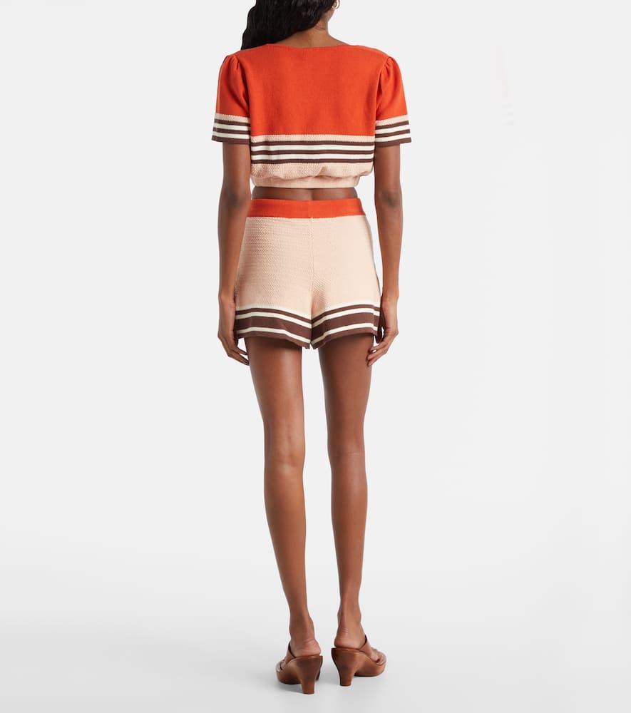 Ascension knitted cotton-blend shorts