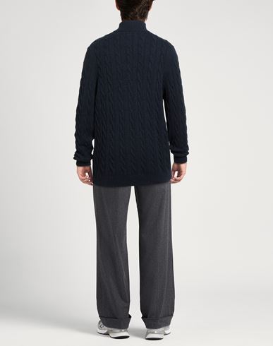 Man Turtleneck Navy Size 36 Virgin Wool, Viscose, Cashmere