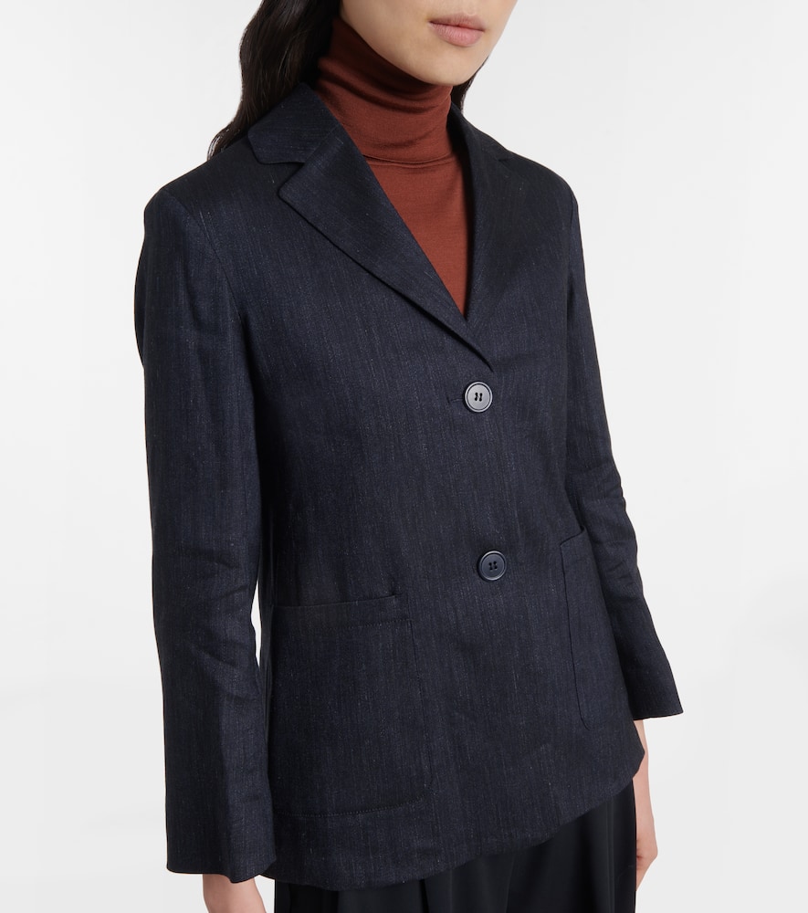 Derna linen-blend twill blazer