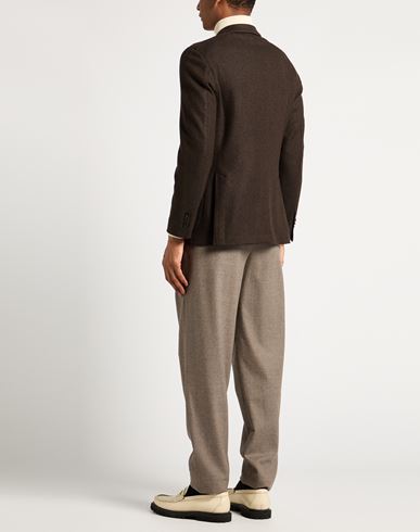 Man Blazer Dark brown Size 38 Wool, Polyamide