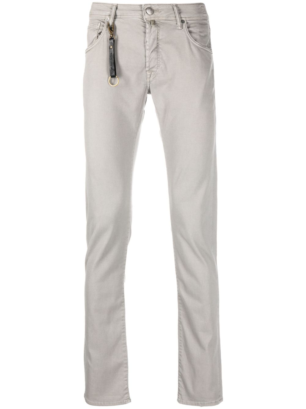 Low-rise slim-cut trousers - Grey
