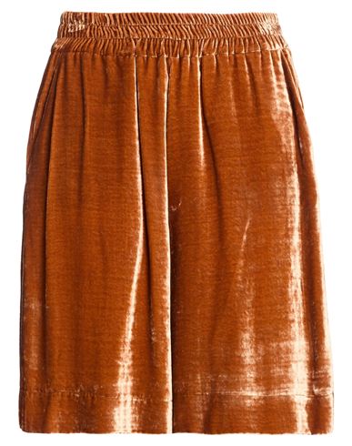 Pièce. Woman Shorts & Bermuda Shorts Brown Size 8 Silk