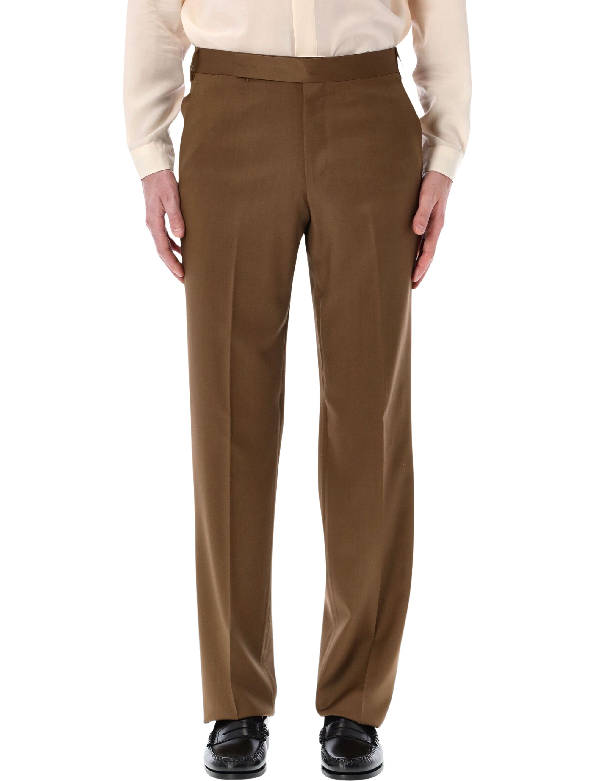 Stretch Crepe Gabardine Trousers