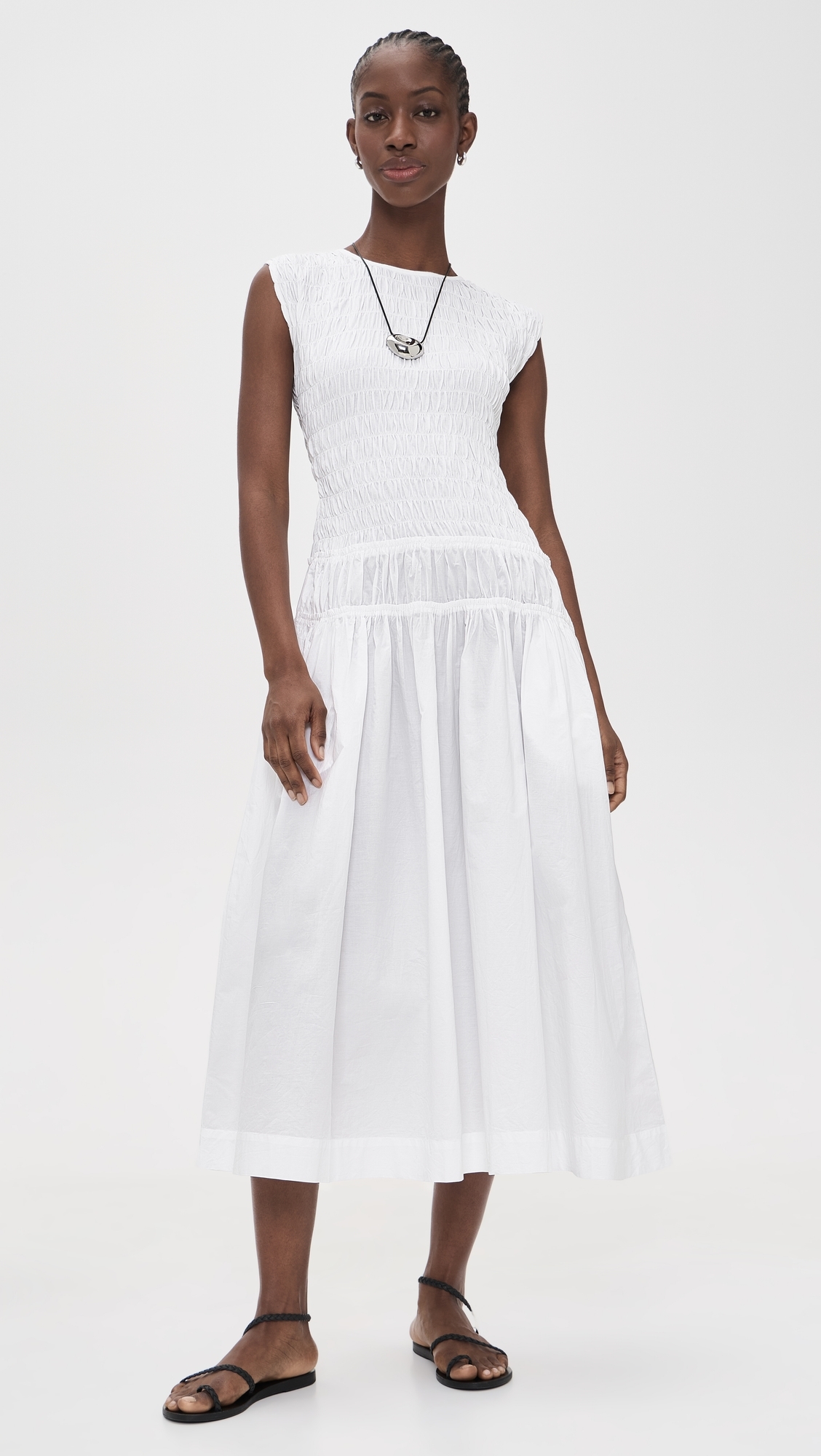 Meghna Dress White