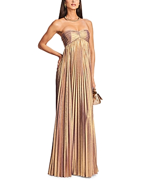 Lyanna Strapless Pleated Gown