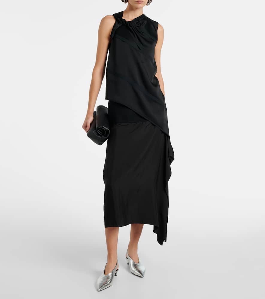 Asymmetric satin top
