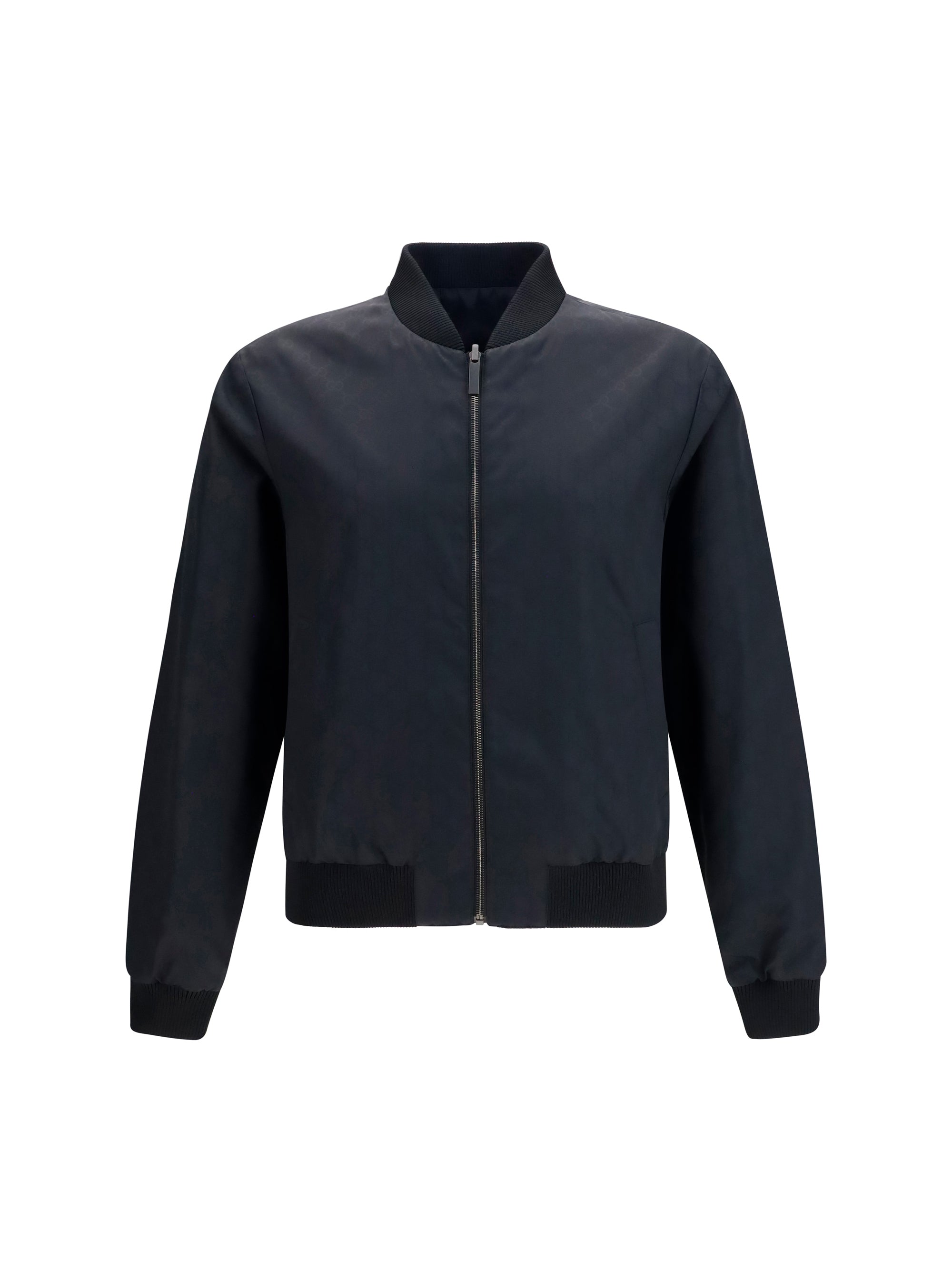 Reversible Silk Faille Jacket — Black