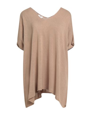 Woman Sweater Sand Size S/M Modal, Acrylic