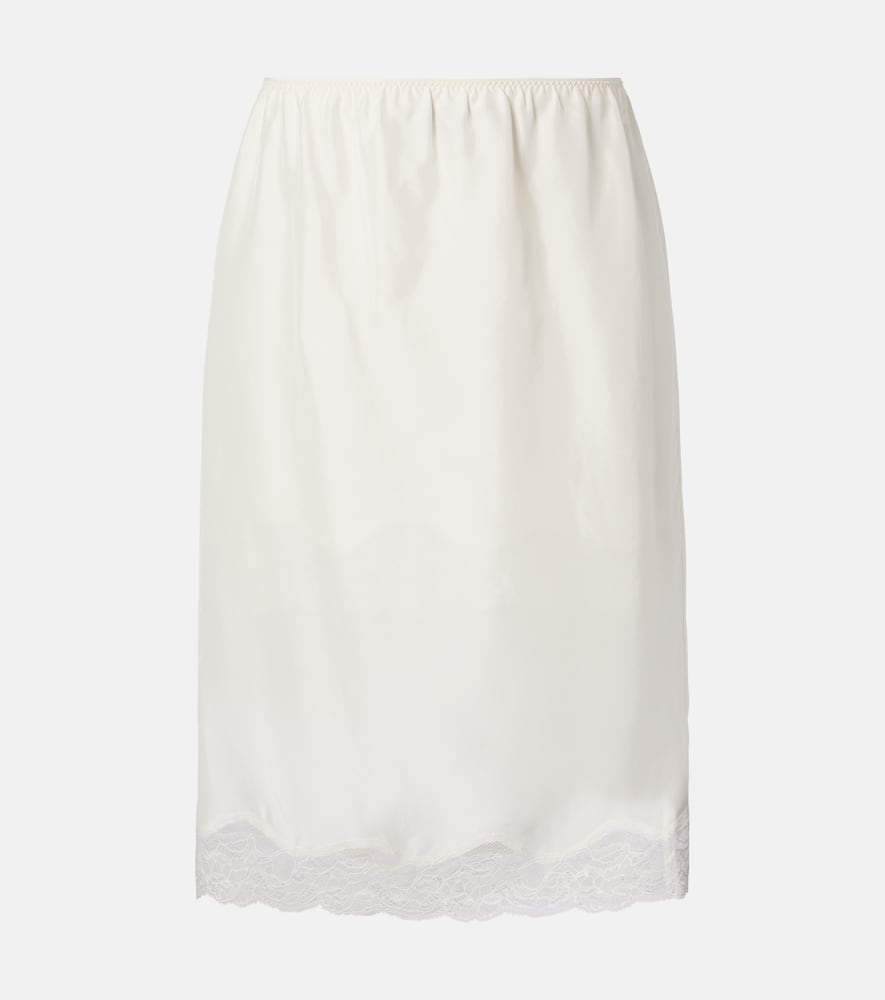Playful Volumes silk midi skirt