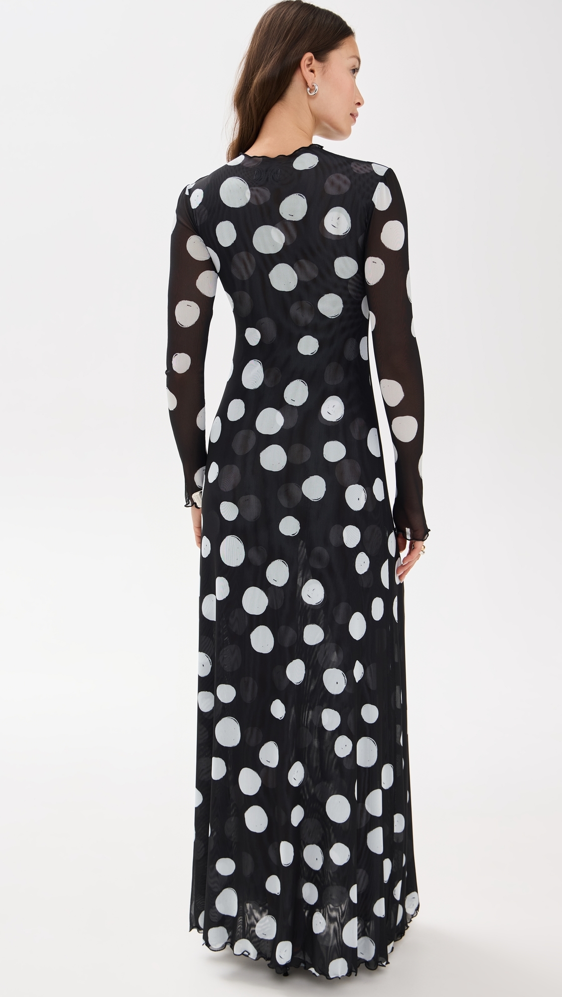 Lyon Maxi Dress Black/White Dot