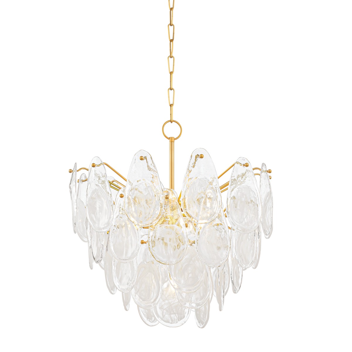 Aged Brass Chandelier from the Darcia Collection