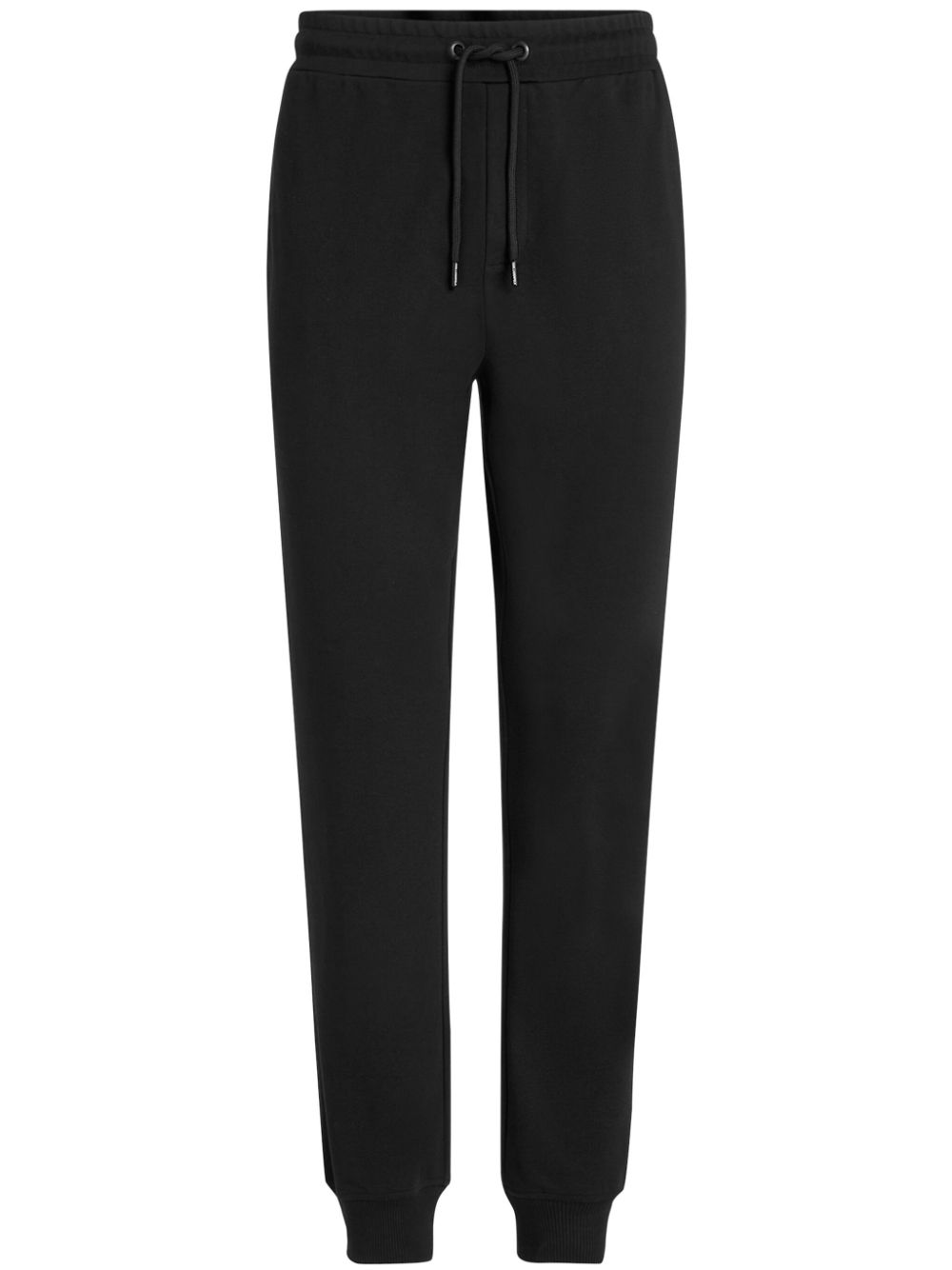 Logo-print strap organic cotton track pants - Black