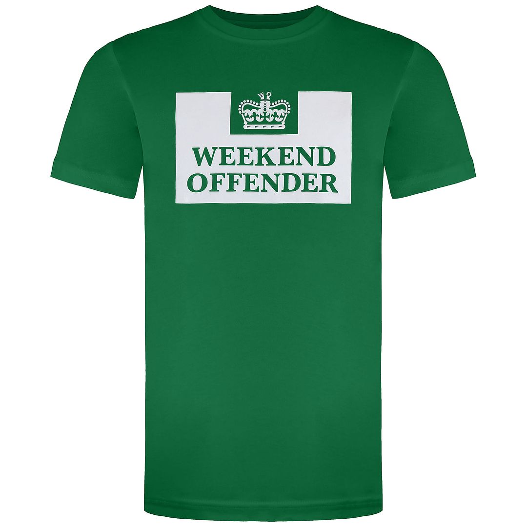 Weekend Offender Prison Mens Green T-Shirt - X-Sma