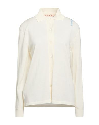 Woman Cardigan Ivory Size 0 Virgin Wool, Silk