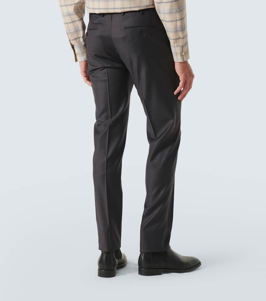 Virgin wool tapered pants