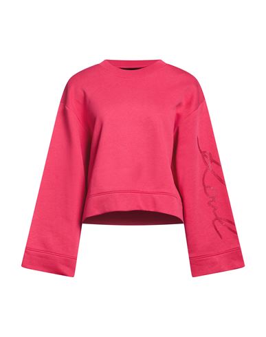 Woman Sweatshirt Magenta Size S Cotton, Polyester
