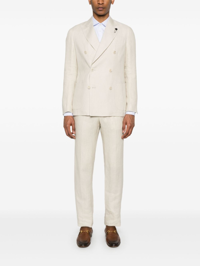 Off White Linen Suit