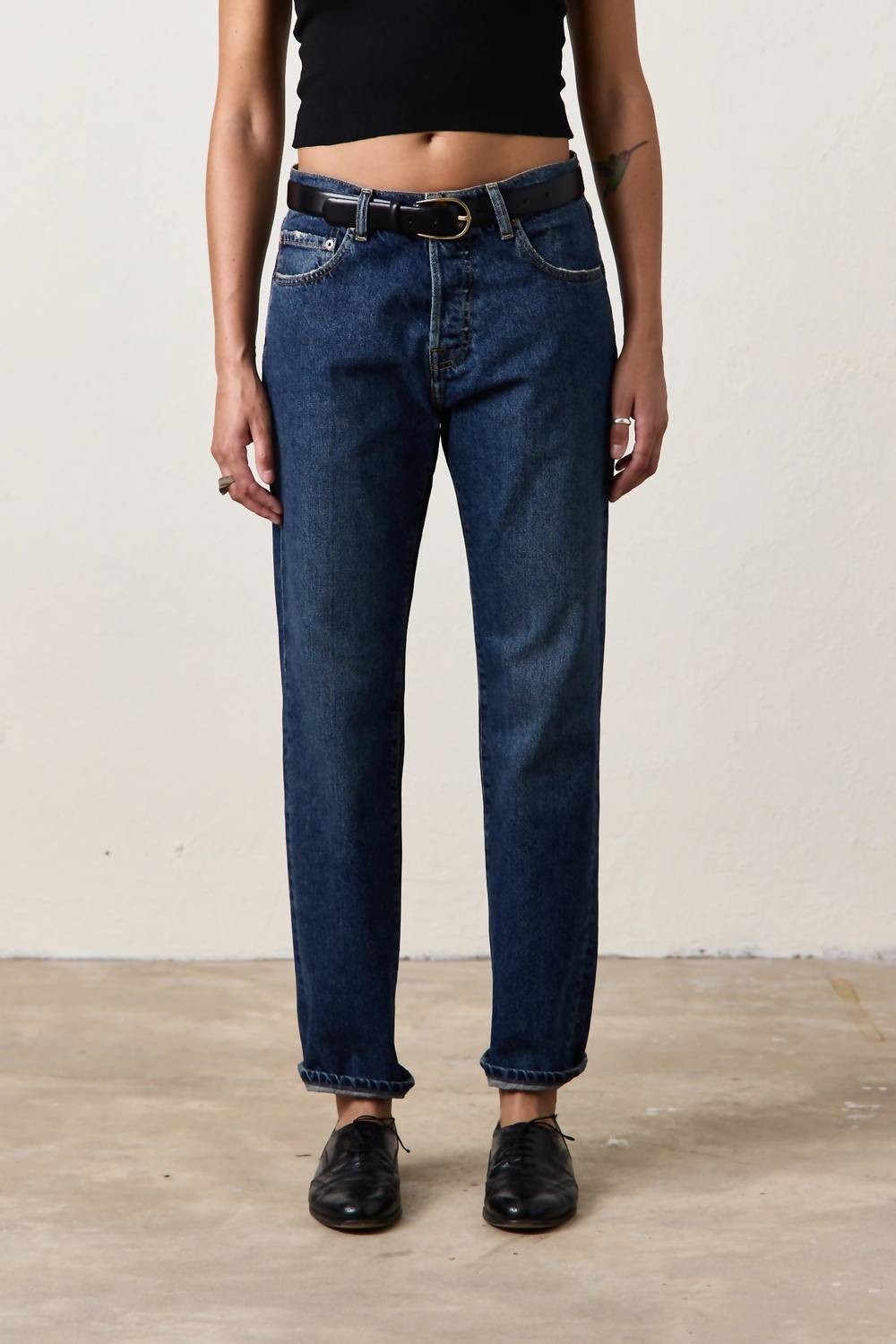 Owen Mid Rise Slouchy Straight Jean In Breakwater