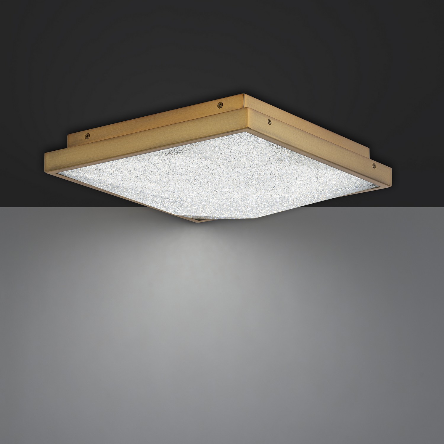 Aged Brass LED Flush Mount from the Wisteria Collection