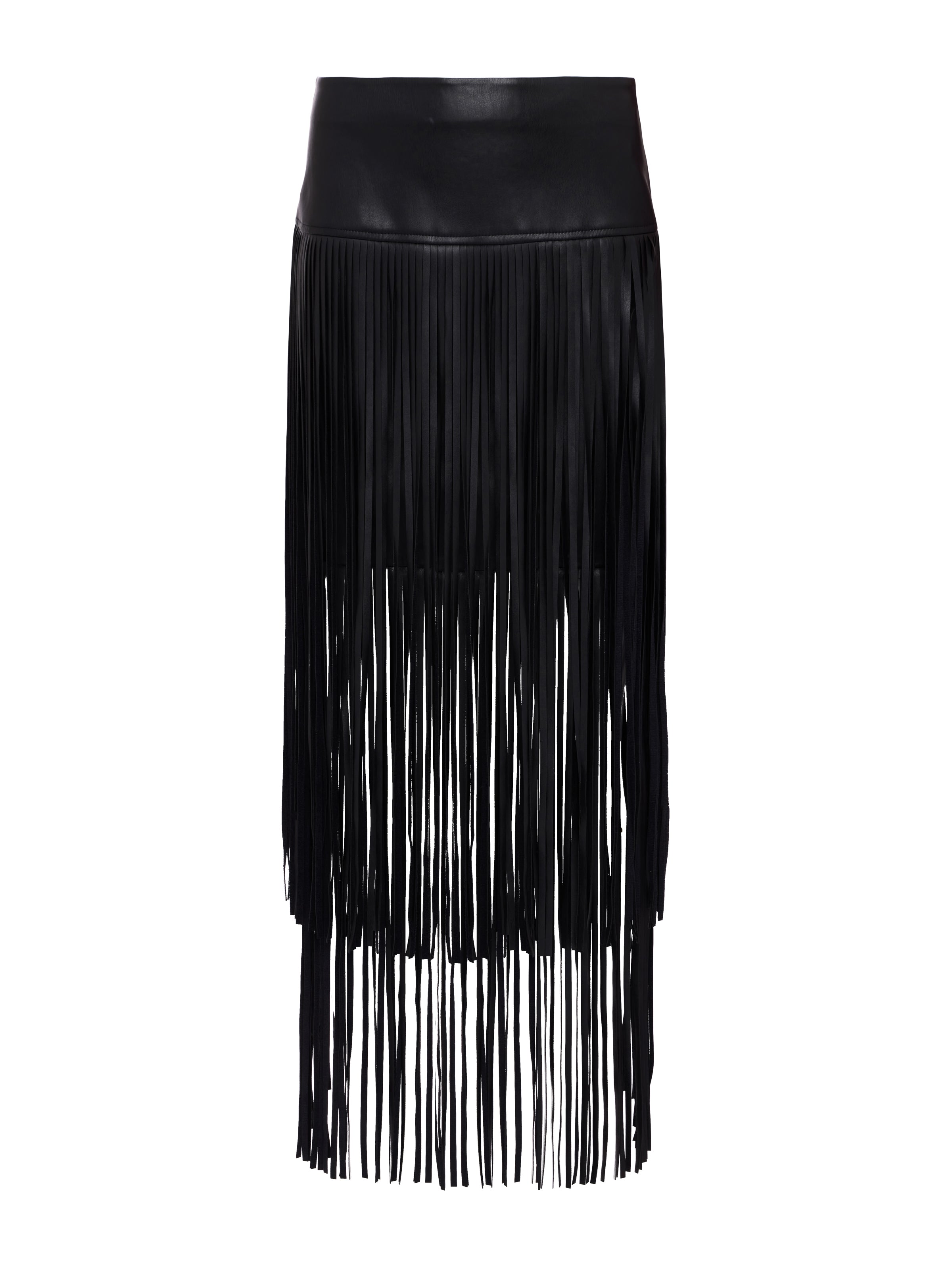 Karolina Fringe Skirt In Black