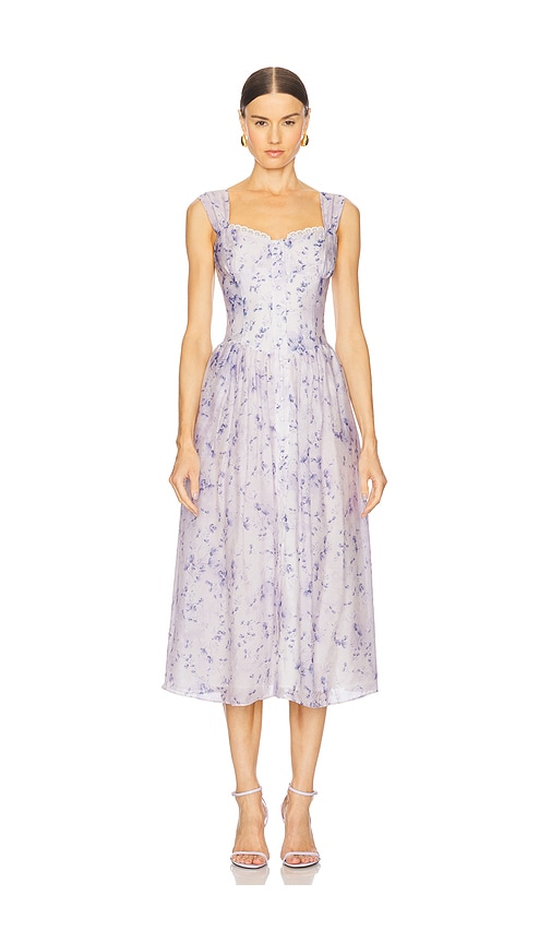 Bardot MIDI-KLEID MALEA in Blue. Größe 8. Also in 10, 12, 2