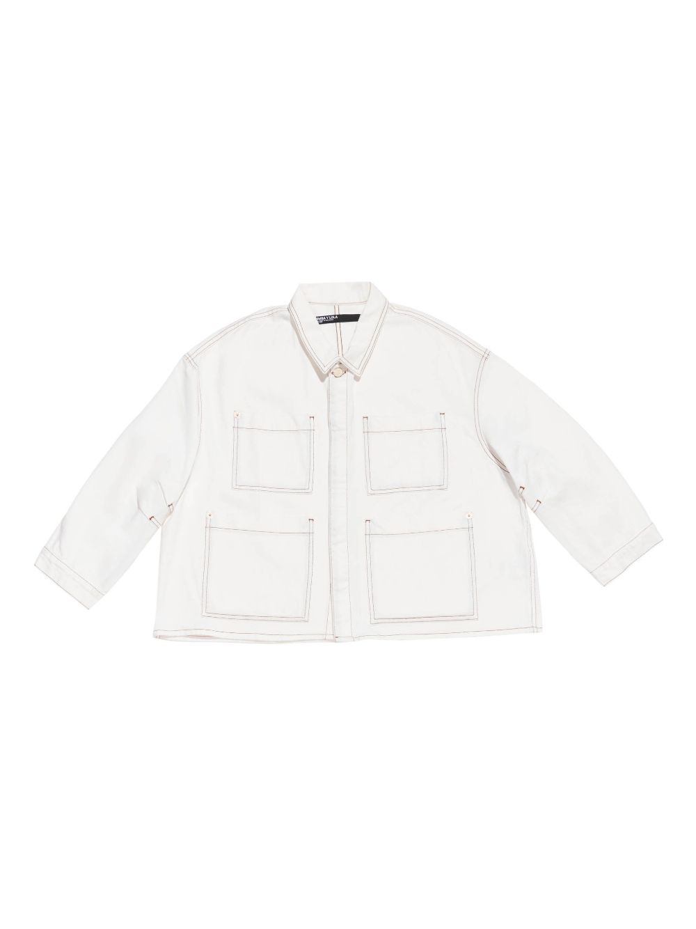 Bimba y Lola boxy denim jacket - White