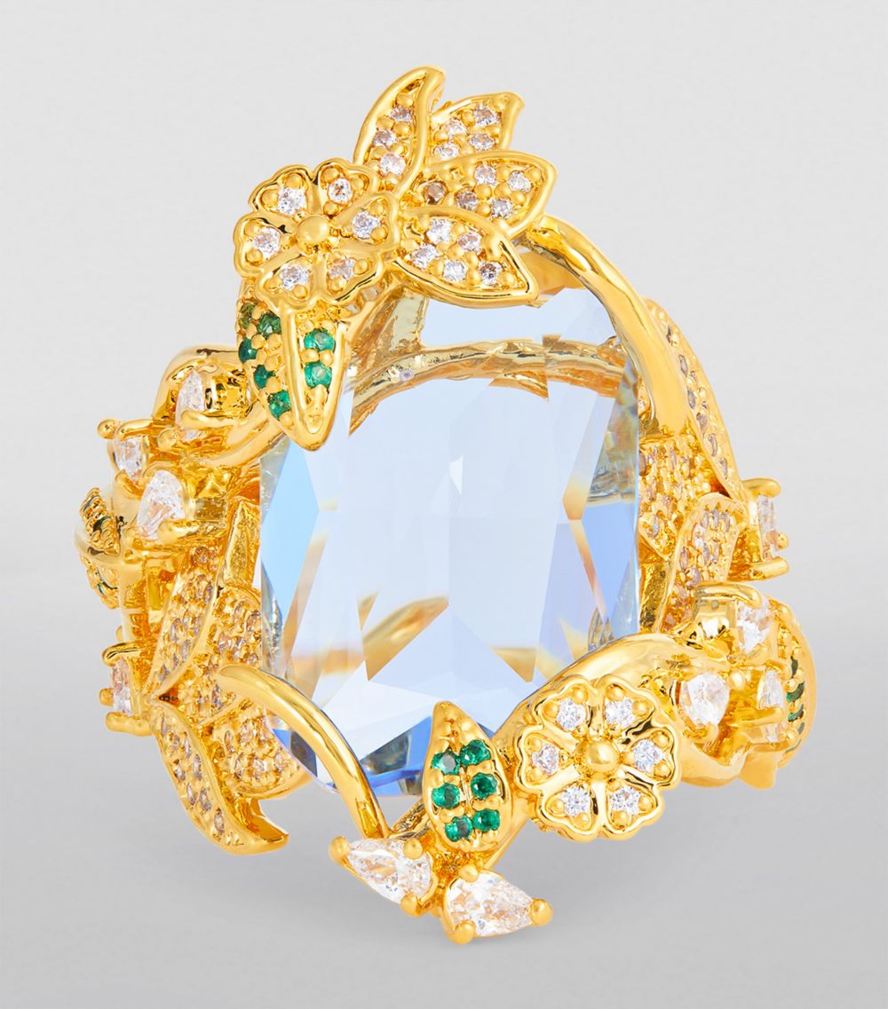 Gold-Plated Bloom Cocktail Ring