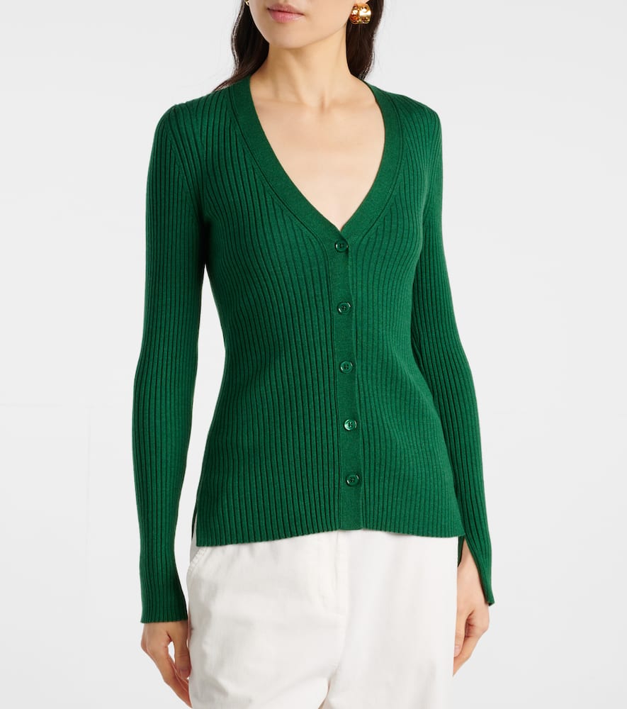 Essential Ease wool and silk-blend cardigan