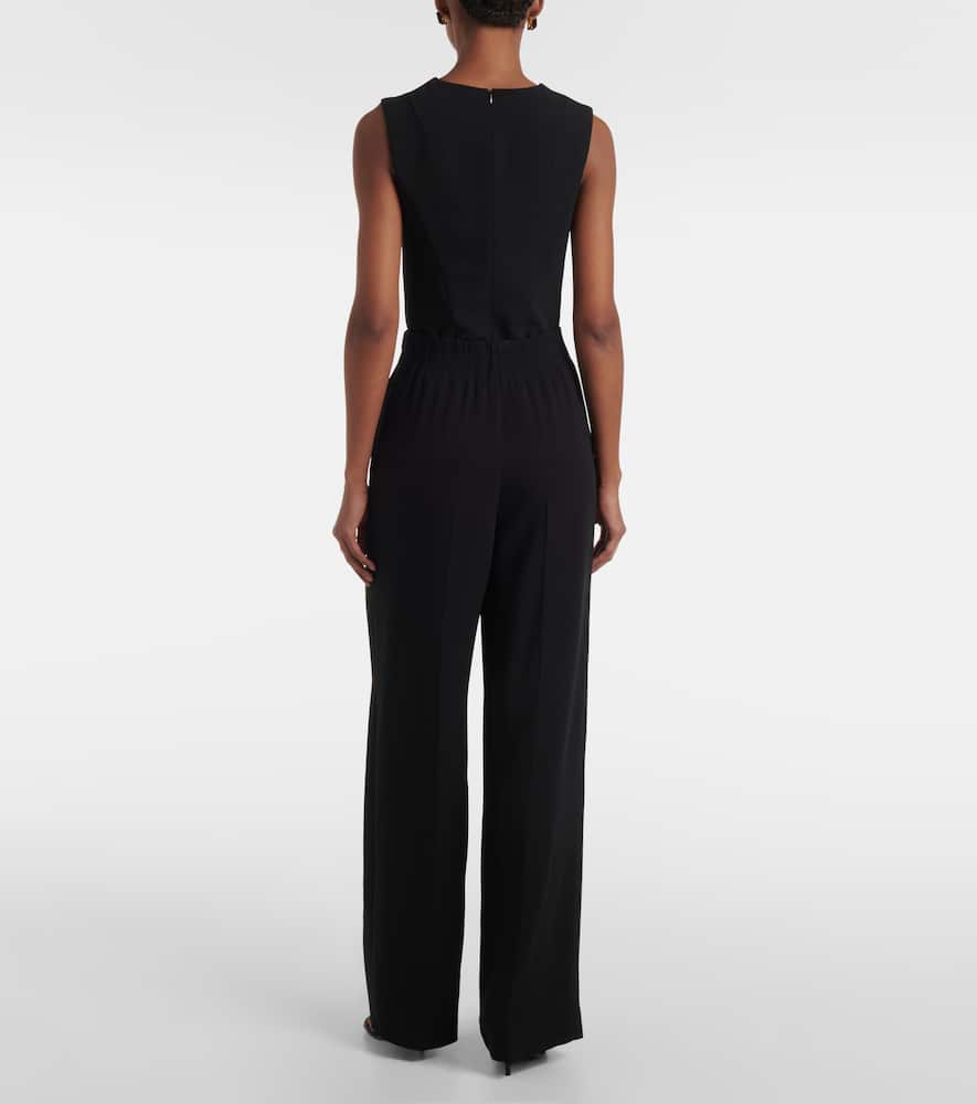 Maud high-rise silk cady wide-leg pants