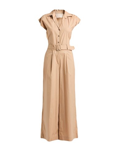 Woman Jumpsuit Camel Size 4 Cotton
