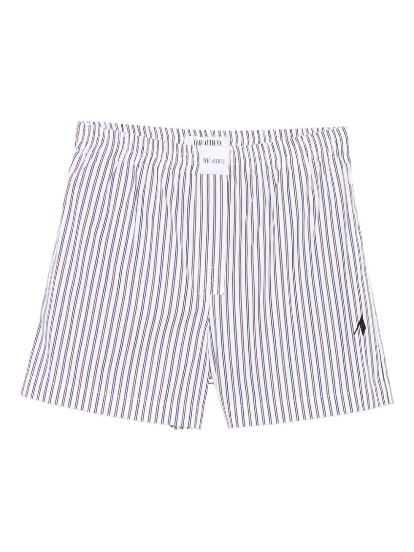 Striped Cotton Shorts