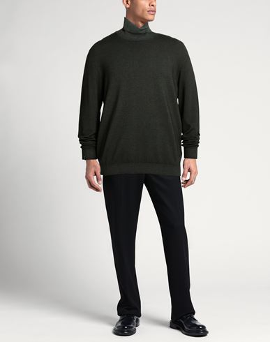 Man Turtleneck Dark green Size 42 Virgin Wool