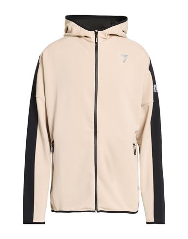 Man Sweatshirt Beige Size 3XL Polyester, Viscose, Elastane