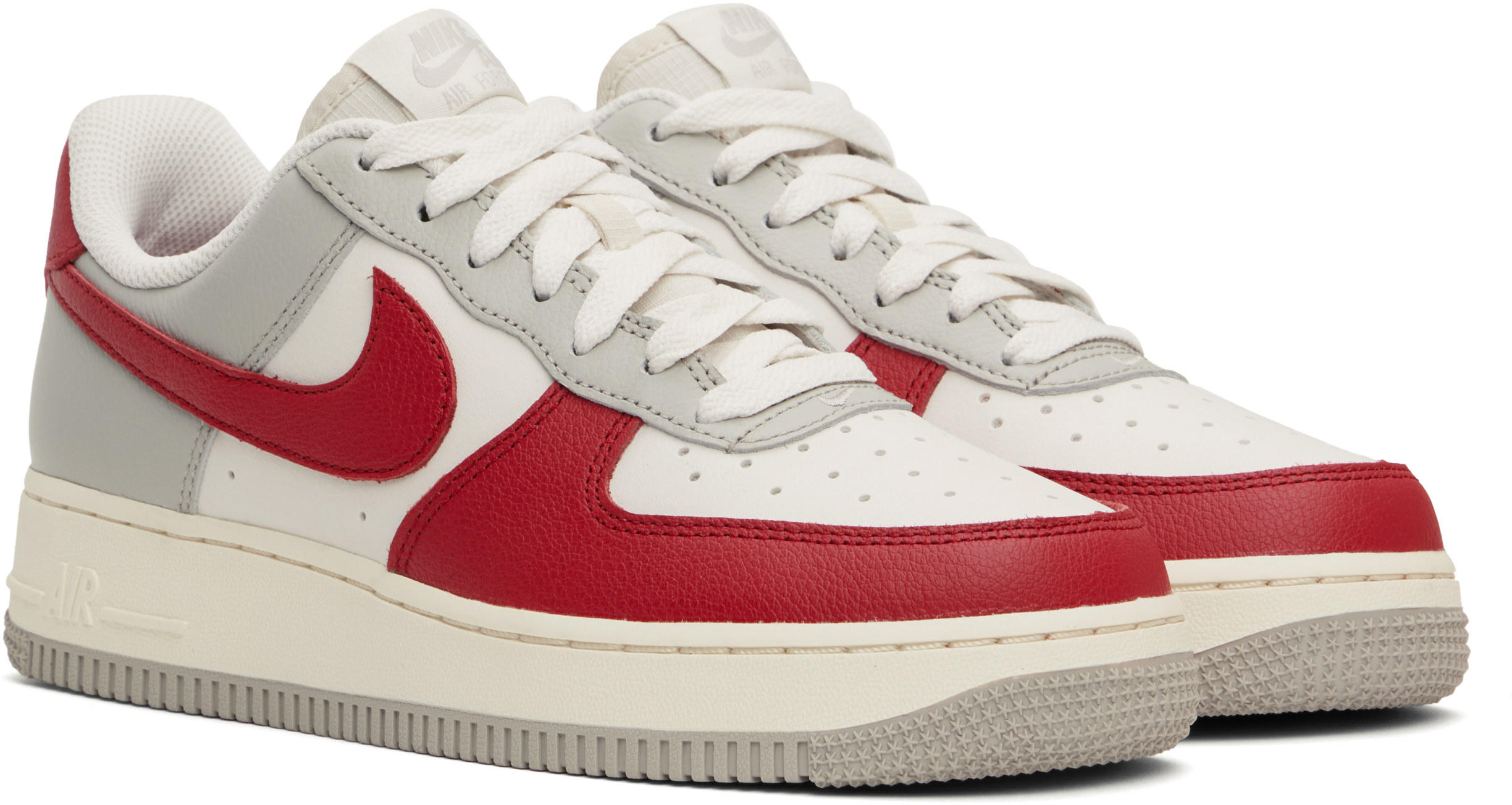Nike Red & Gray Air Force 1 '07 LV8 Sneakers