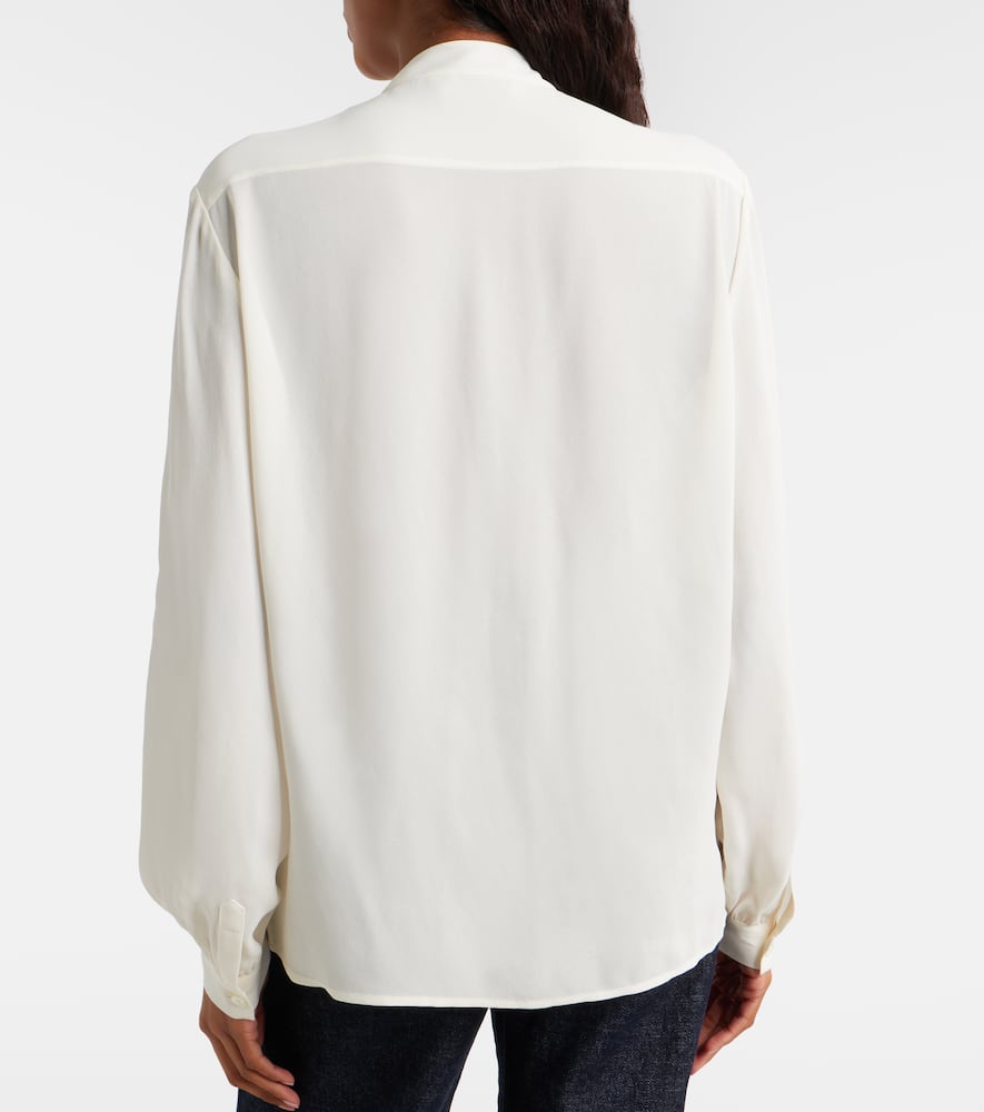 Tie-neck georgette blouse