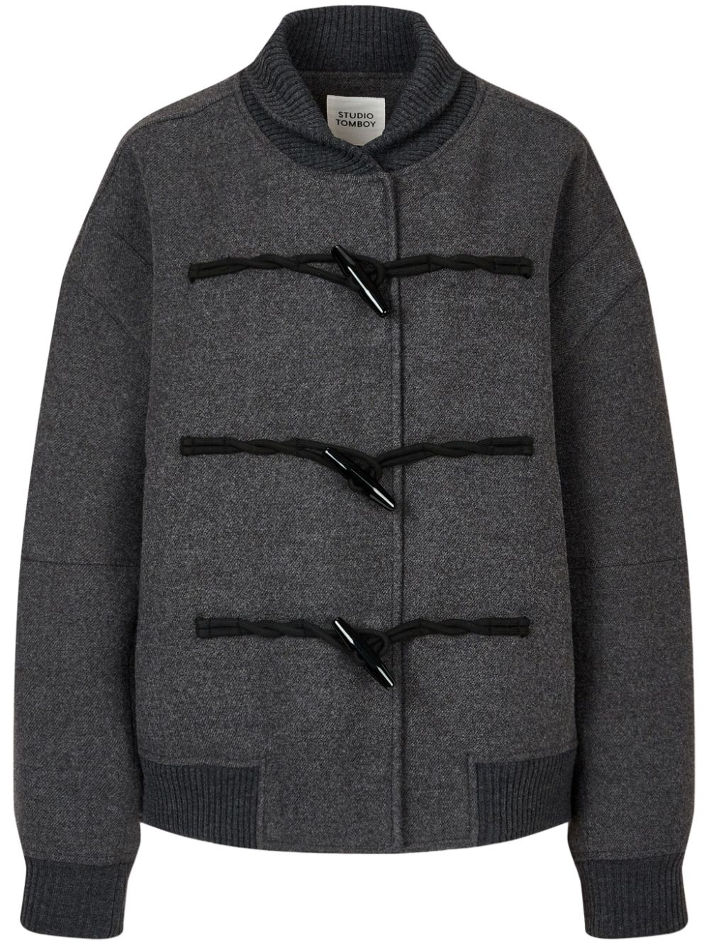 Toggle-fastening jacket - Grey