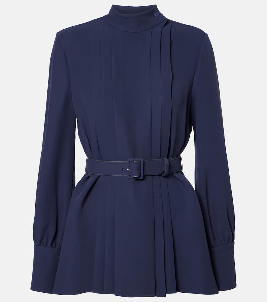 Cady Couture pleated belted blouse