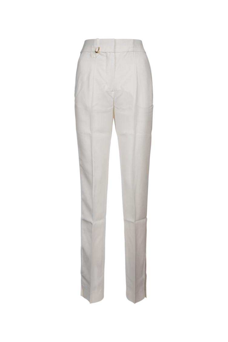Charm-detail trousers - White
