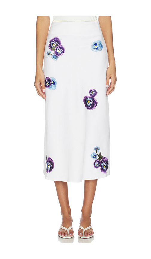 Rosewater House Mina Skirt in White. - L also in M